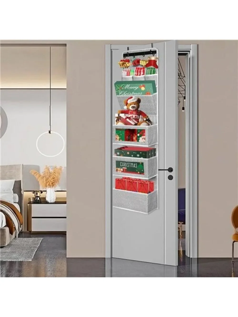 Over the Door Organizer Hanging Storage with Clear Pockets for Closet Pantry